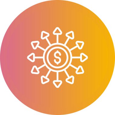  Bütçeleme ve Öngörü web simgesi basit illüstrasyon