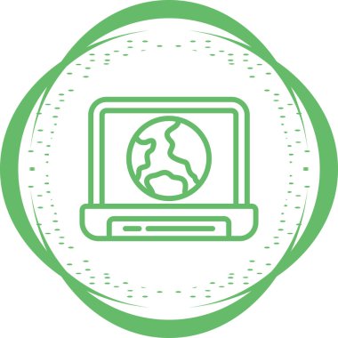 İnternet web simgesi vektör illüstrasyonu