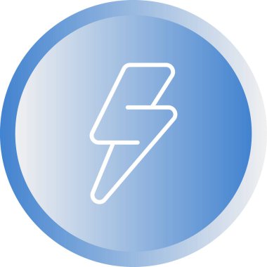 Şimşek Ağı simgesi. Basit resimleme  