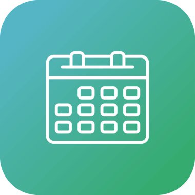 Takvim. Web simgesi basit illüstrasyon 