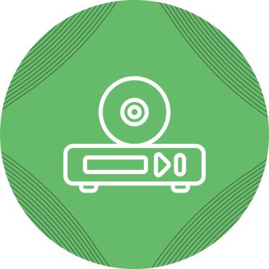 DVD Sürücüsü modern simgesinin vektör illüstrasyonu