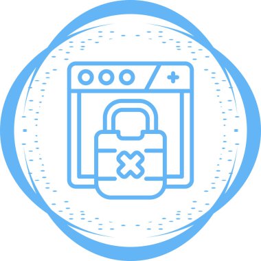 Web Tarayıcı Web simgesi, basit illüstrasyon 