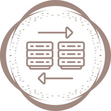 Bulut Göç web simgesi, vektör illüstrasyonu