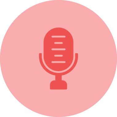 mikrofon web simgesi, vektör çizim