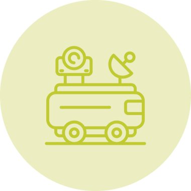 moon rover. Web simgesi basit illüstrasyon