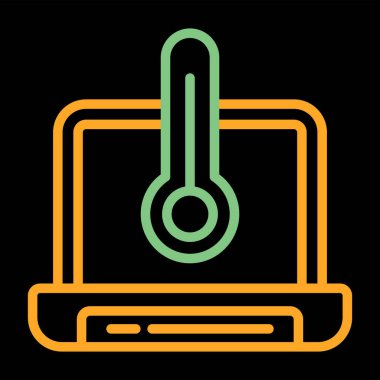 Dizüstü bilgisayar simgesi vektör çizimi