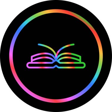 Kitap web simgesi aç, basit illüstrasyon