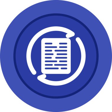 Belge eşzamanlama simgesi. Dosya aktarımı illüstrasyonu. Veri değişimi kavramı