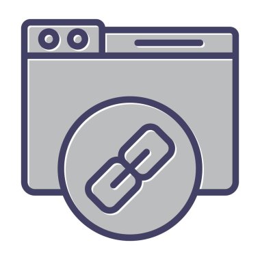 Web bağlantısı simgesi vektör illüstrasyonu 