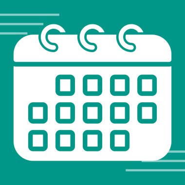 Takvim. Web simgesi basit illüstrasyon 