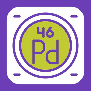 Periyodik tablonun kimyasal elementinin web illüstrasyonu