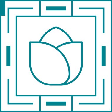  gül çiçeği ikonu vektör illüstrasyonu 