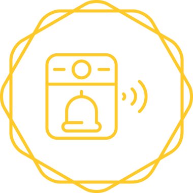 Video Kapı Çanı simgesinin vektör illüstrasyonu