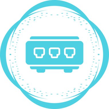 RF Yönlendirici Endüstriyel Ağ Anahtarı İletişim Vektörü Simgesi Tasarımı