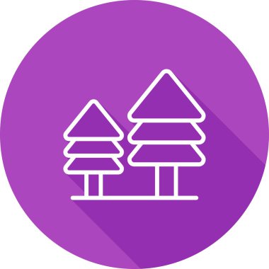 Kozalaklı ağaçlar web simgesi, basit illüstrasyon