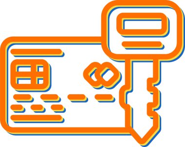 Kredi kartı simgesi, vektör illüstrasyonu basit tasarım