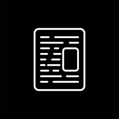 Belge Şablonu, vektör illüstrasyonu 