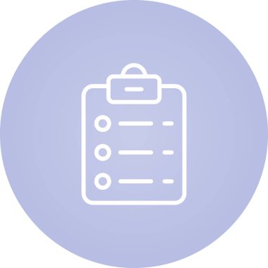 Liste kontrolü. Web simgesi basit illüstrasyon