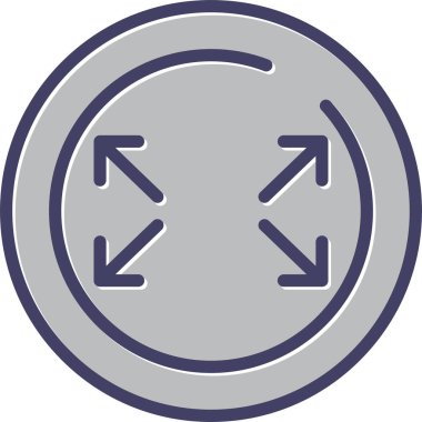 Tam Ekran Çemberi Simgesinin vektör çizimi