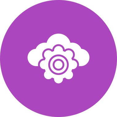 bulut hesaplama ağ simgesi, vektör illüstrasyonu           