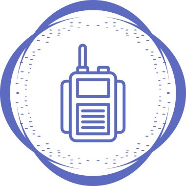 El kumandalı telsiz. Web simgesi vektör illüstrasyonu