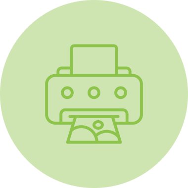 Fotoğraf Yazıcı vektör simgesi basit illüstrasyon