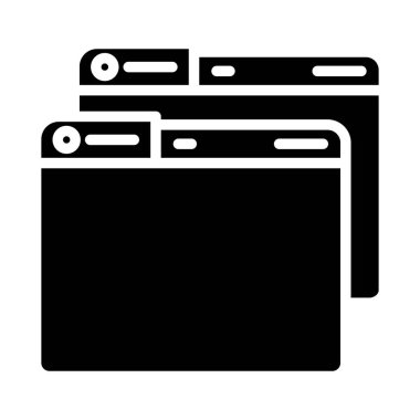 Windows web simgesi vektör çizimi 