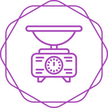 Ölçek simgesinin vektör illüstrasyonu 