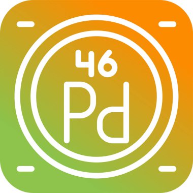 Periyodik tablonun kimyasal elementinin web illüstrasyonu