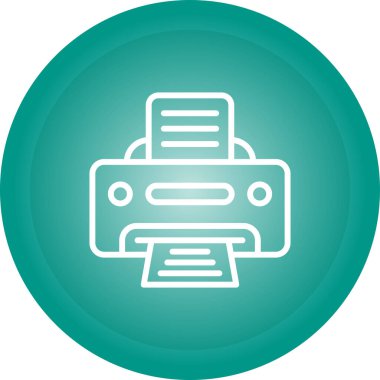 Yazıcı web simge vektör çizim 