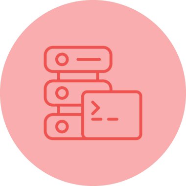 SSH Ev Sahipliği Web simgesi, vektör illüstrasyonu 