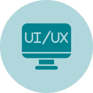 Ux Ui web simgesi, vektör illüstrasyonu 