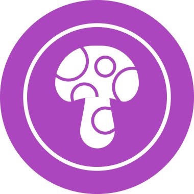 Mantar. Web simgesi basit illüstrasyon 