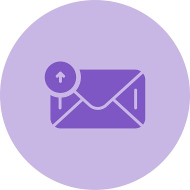 Giden posta simgesi basit vektör illüstrasyonu