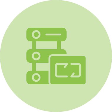 Beyaz Arkaplanda Web Sitesi Yedekleme Simgesi İzole Edildi 