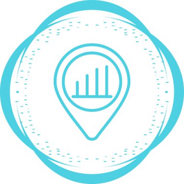 Konum Analitik simge vektör illüstrasyonu 