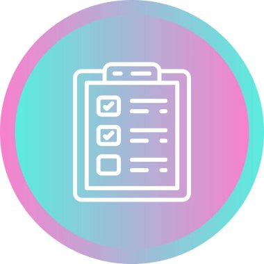 Kontrol listesi simgesinin vektör illüstrasyonu