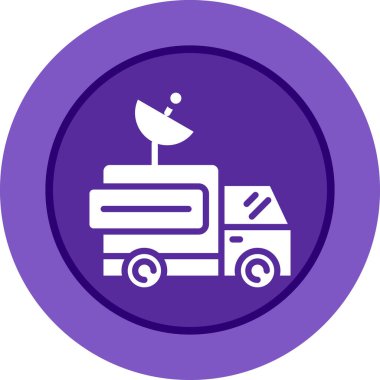 Kamyonet simgesi, vektör illüstrasyonu