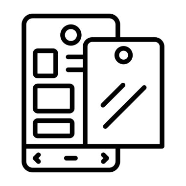 akıllı telefon web simgesi vektör çizimi 