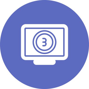 Geri sayım web simgesi vektör illüstrasyonu