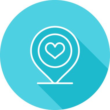 Aşk iğne çizgisi vektör illüstrasyonu 