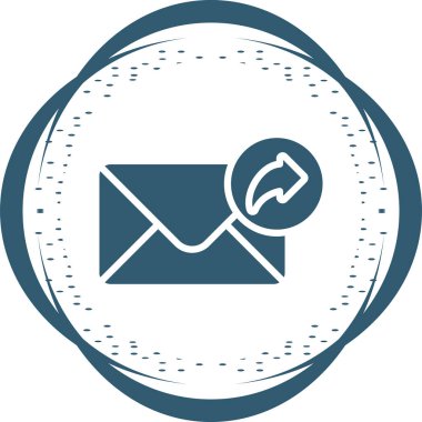 E- posta yönlendirme ağ simgesi, vektör illüstrasyonu