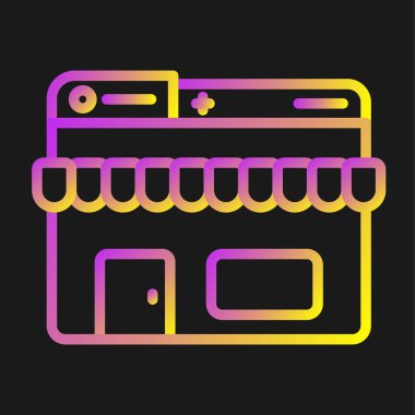 Etrade web simgesi vektör illüstrasyonu