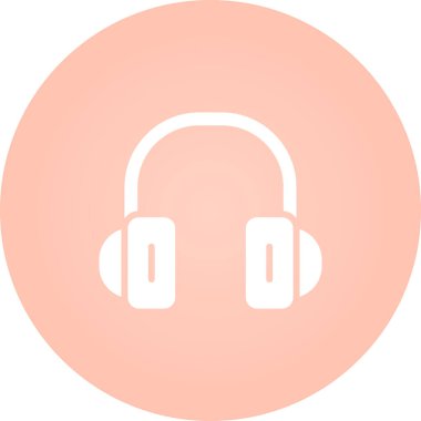 kulaklıklar web simgesi, vektör illüstrasyonu