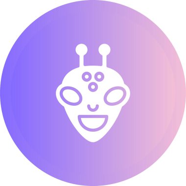 Uzaylı web simgesi, basit vektör illüstrasyonu 