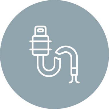 Kırık Kablo ağ simgesi, basit vektör illüstrasyonu