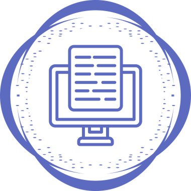 Belge sunumu. Web simgesi basit tasarım