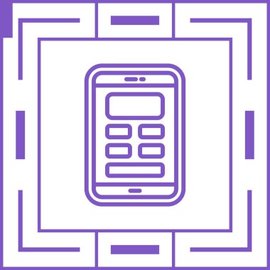 Mobil Tasarım Web simgesi, basit illüstrasyon