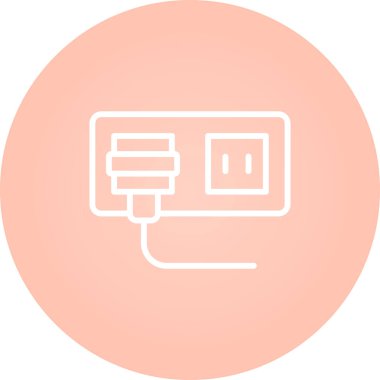 soket ağ simgesi vektör illüstrasyonu