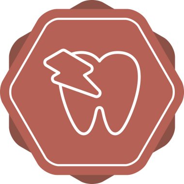 Diş Ağrısı web simgesi, basit illüstrasyon 